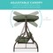 Best Choice Products 3-Seat Outdoor Converting Canopy Swing Glider Patio Hammock w/ Removable Cushions